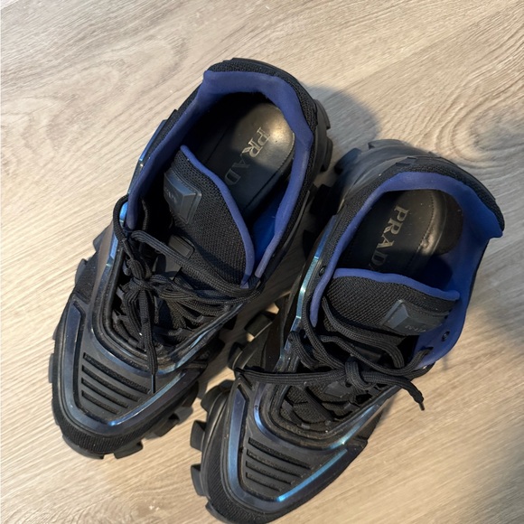 Prada Men's Sneakers in Black and Blue - Picture 1 of 4